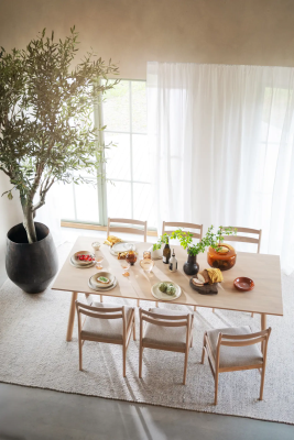 Clapperton matbord 220x95 cm vitpigmenterad ek#2