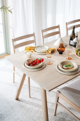 Clapperton matbord 220x95 cm vitpigmenterad ek#4