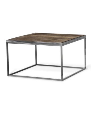 Bergen soffbord 70x70 cm drivved/klarlackad metall