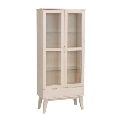 Filippa vitrinskåp 2D 1L vitpigmenterad ek#2