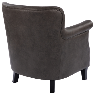 Baron fåtölj vintage tyg grå#3