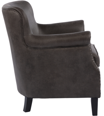 Baron fåtölj vintage tyg grå#4