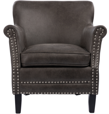 Baron fåtölj vintage tyg grå#5