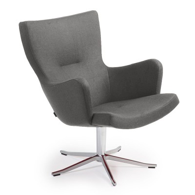 Gyro fåtölj med arm Mariam grey/svart