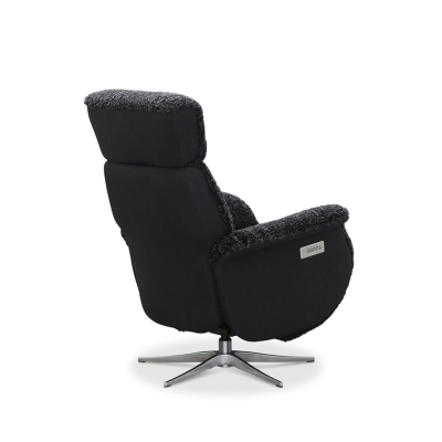 Lissabon fåtölj flip-up motorrecliner fårskinn mörkgrå#6