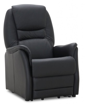Oslo fåtölj med motorrecliner läder/PU svart