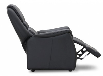 Oslo fåtölj med motorrecliner läder/PU svart#3