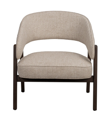 Barnaby loungestol ljusbeige tyg/brun ek#1