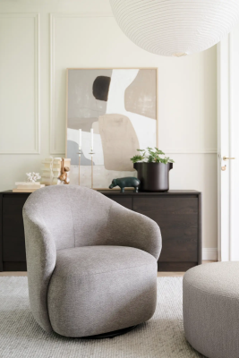 Chapeltown fåtölj beige tyg snurr#2