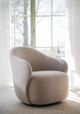 Chapeltown fåtölj ljusbeige tyg snurr#3