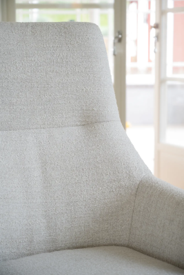 Conroe fåtölj ljusbeige tyg/beige metall snurr#5