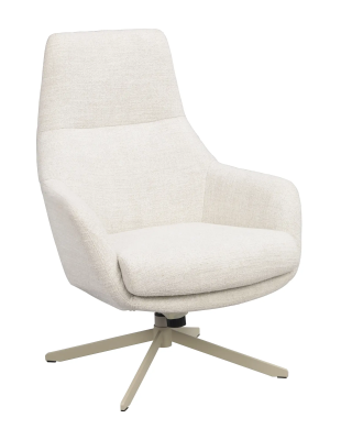 Conroe fåtölj ljusbeige tyg/beige metall snurr#7