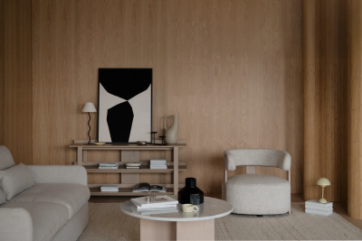 Jenison loungestol ljusbeige tyg/vitpigmenterad ek#3