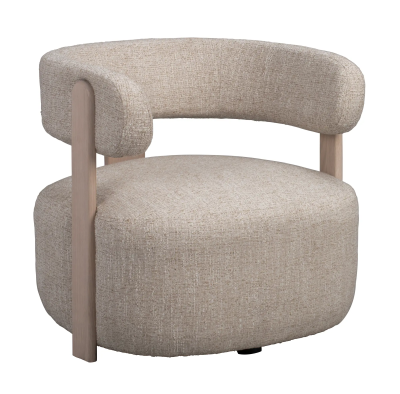 Jenison loungestol ljusbeige tyg/vitpigmenterad ek#4