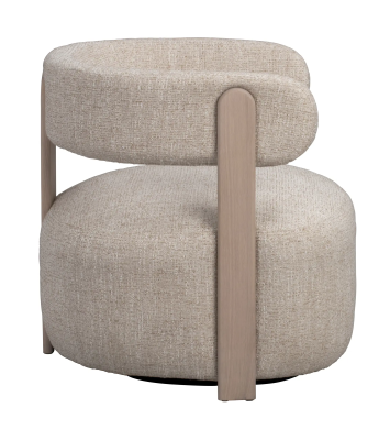 Jenison loungestol ljusbeige tyg/vitpigmenterad ek#5