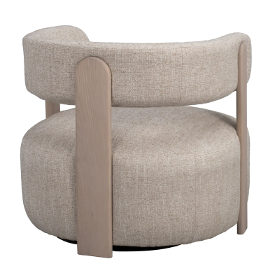 Jenison loungestol ljusbeige tyg/vitpigmenterad ek#6