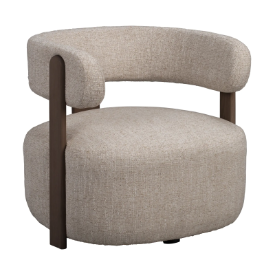 Jenison loungestol ljusbeige tyg/brun ek#6