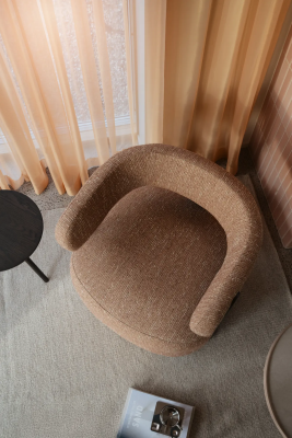 Jenison loungestol bärnsten tyg/brun ek#3