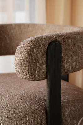 Jenison loungestol bärnsten tyg/brun ek#4