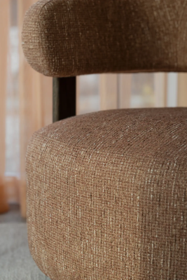 Jenison loungestol bärnsten tyg/brun ek#5