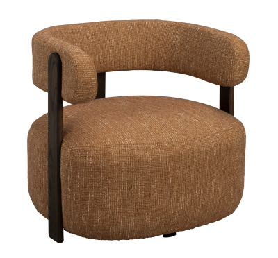 Jenison loungestol bärnsten tyg/brun ek#6