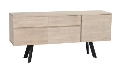Fred sideboard vitpigmenterad ek/svart#3