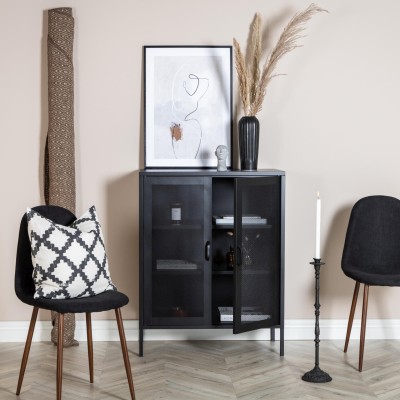 Misha lågt skåp svart metall