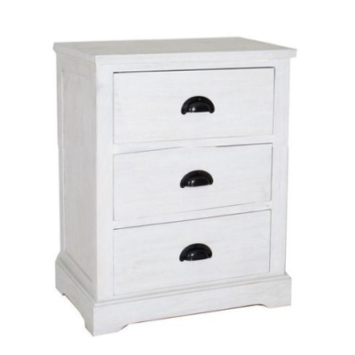 Lydia byrå smal 3 lådor vit