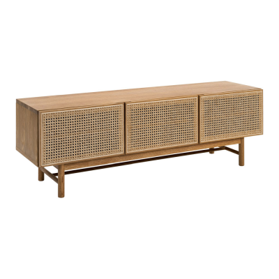 Racquet mediabänk oljad ek/rotting, ek ben