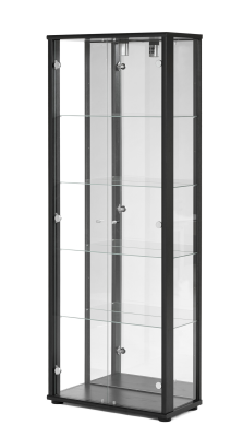 Florens 1 vitrinskåp svartbets/glas