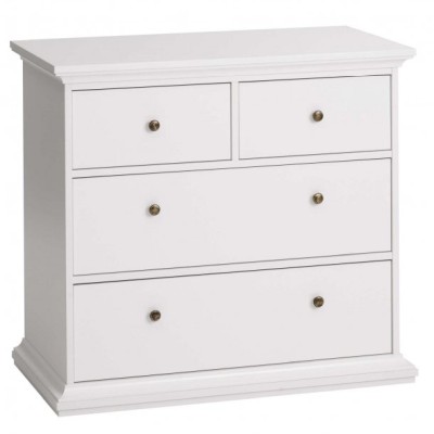 Paris byrå 4 lådor vit