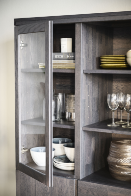 Brooklyn skåp 130 mörkbrun ek#3