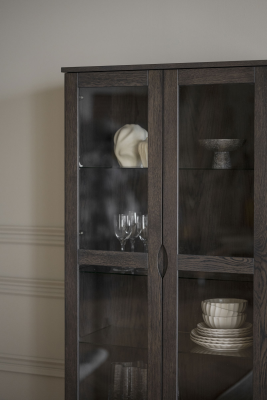 Filippa vitrinskåp 2D 1L mörkbrun ek#5