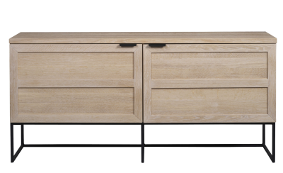Everett sideboard 160 vitpigmenterad ek/svart