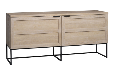 Everett sideboard 160 vitpigmenterad ek/svart#3