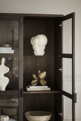 Everett vitrinskåp brun ek/svart#3