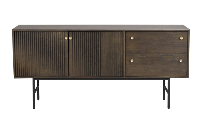 Clearbrook sideboard 160 brun ek/svart metall