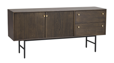 Clearbrook sideboard 160 brun ek/svart metall#4