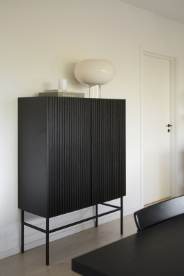 Halifax skåp 100 svart ek/svart metall#3