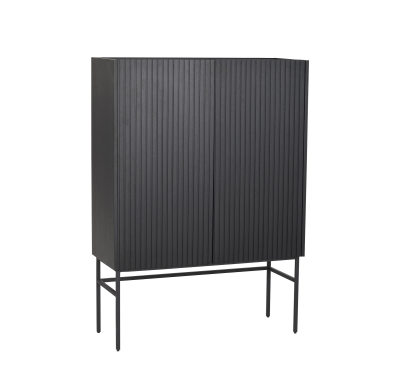 Halifax skåp 100 svart ek/svart metall#8