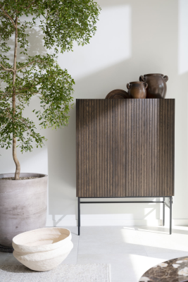 Halifax skåp 100 brun ek/svart metall#2