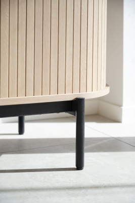 Haddington sideboard 142 vitpigmenterad ek/svart#5