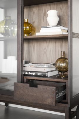 Hazelton vitrinskåp 2D 2L brun ek#5