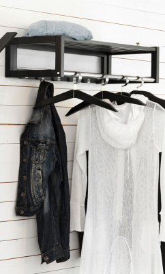 Confetti galge svartbetsad ek med metall#2