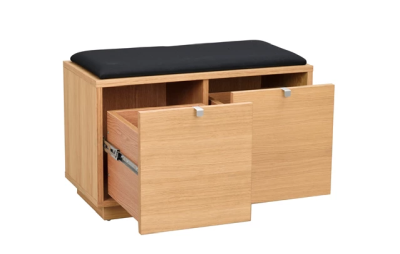 Confetti bänk 2L oljad ek/svart tyg#2