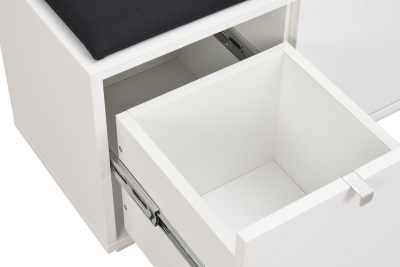 Confetti bänk 2L vit/svart tyg#2