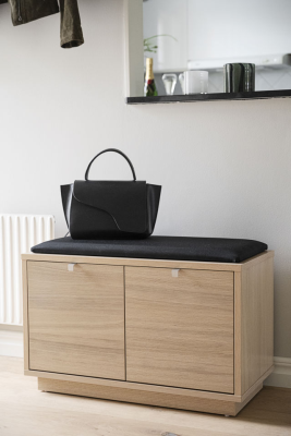 Confetti bänk 2L vitpigmenterad ek/svart tyg#2