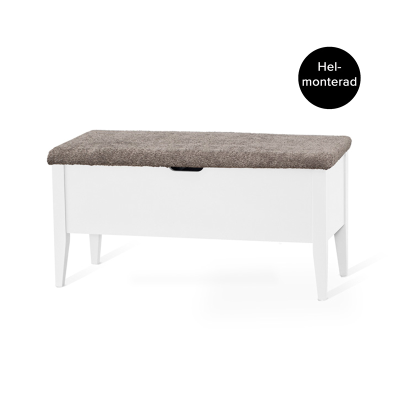 Klinte bänk 90 cm vit med Abriamo brun