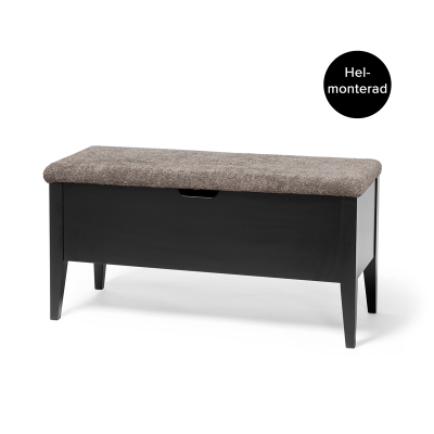 Klinte bänk 90 cm svart med Abriamo brun