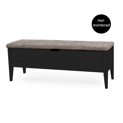 Klinte bänk 120 cm svart med Abriamo brun
